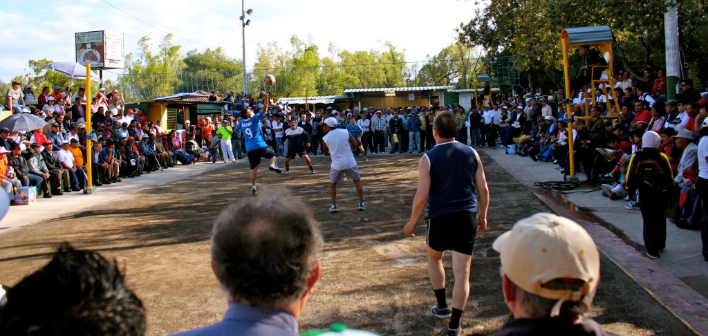 The crowd was in a hush as the game began. 