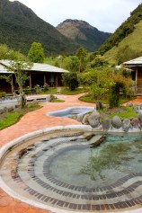 Mineral pools are a nice contract to the chilly air.