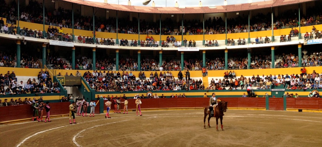 The opening ceremony for a bullfight in Riobamba, Ecuador.