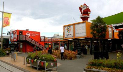 A mall made of shipping containers brings life back to downtown Christchurch. 