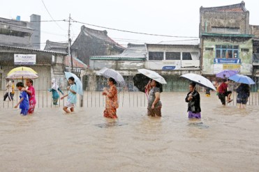 Floods brought Jakarta to a halt in January.